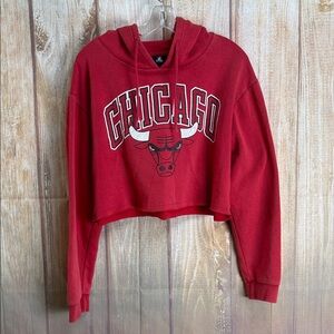 💵UNK Chicago Cropped Hoodie Sweatshirt - Red Size Medium